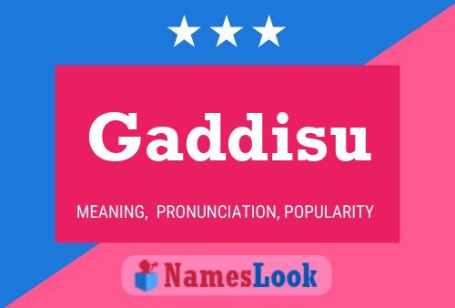 Gaddisu Name Poster