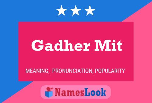 Gadher Mit Name Poster