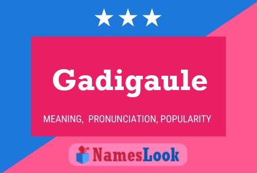 Gadigaule Name Poster