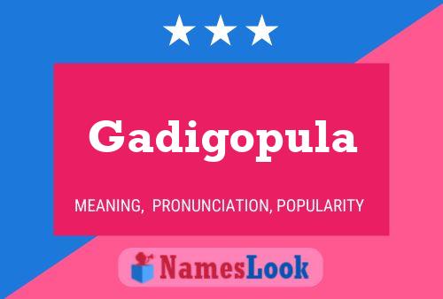 Gadigopula Name Poster