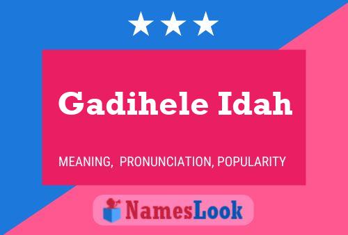 Gadihele Idah Name Poster