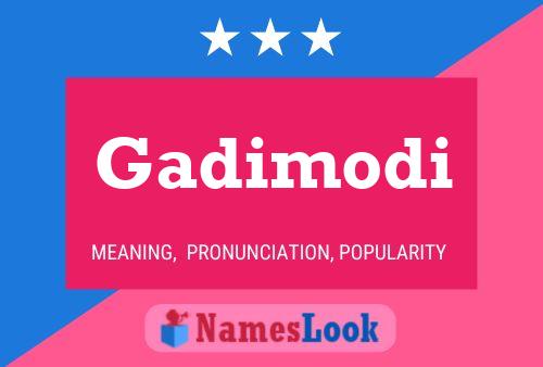 Gadimodi Name Poster