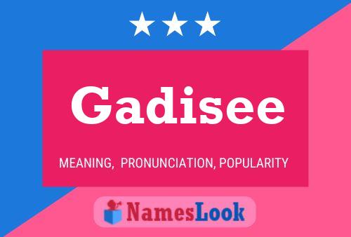 Gadisee Name Poster