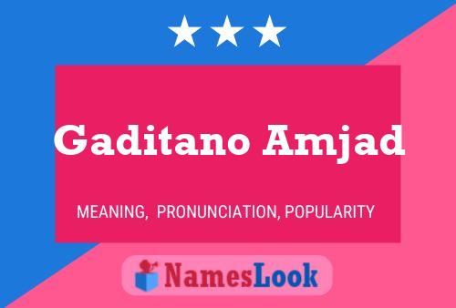 Gaditano Amjad Name Poster