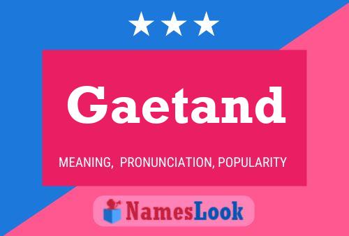 Gaetand Name Poster