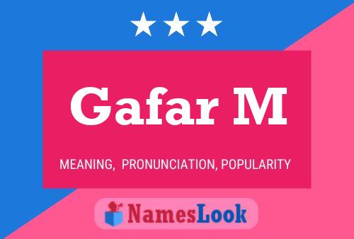 Gafar M Name Poster