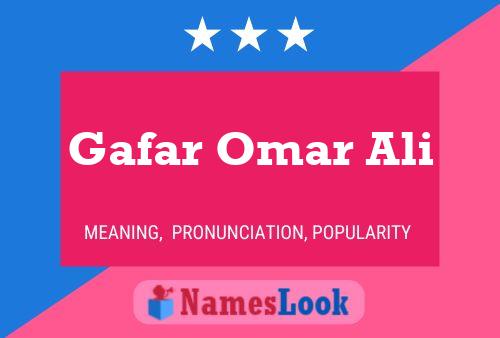 Gafar Omar Ali Name Poster