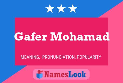 Gafer Mohamad Name Poster