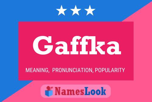 Gaffka Name Poster