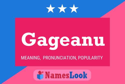 Gageanu Name Poster