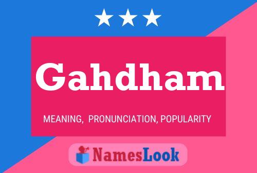 Gahdham Name Poster