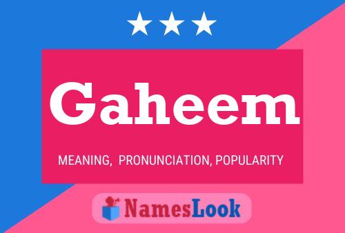 Gaheem Name Poster