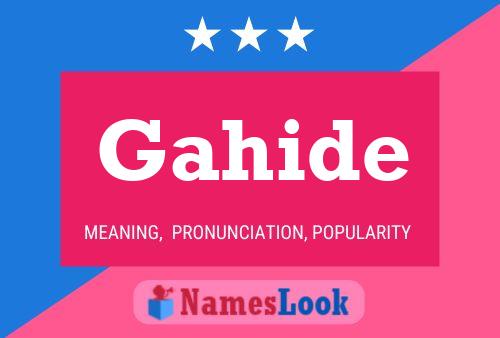 Gahide Name Poster