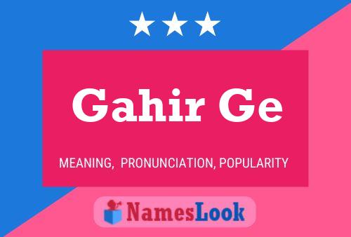 Gahir Ge Name Poster