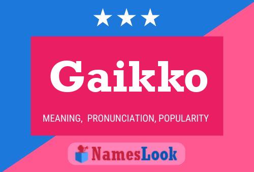 Gaikko Name Poster