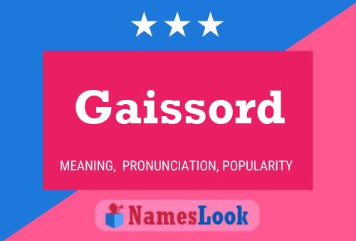 Gaissord Name Poster