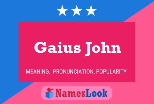 Gaius John Name Poster