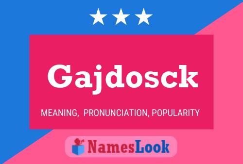 Gajdosck Name Poster