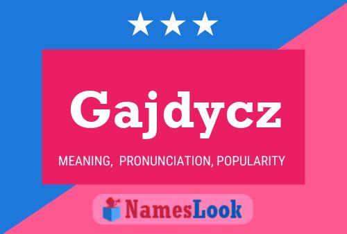 Gajdycz Name Poster