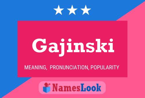 Gajinski Name Poster