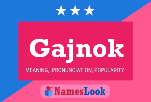 Gajnok Name Poster