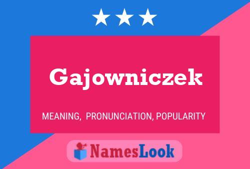 Gajowniczek Name Poster