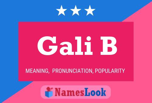 Gali B Name Poster