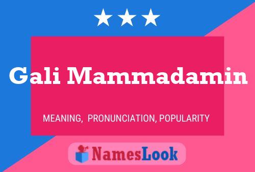 Gali Mammadamin Name Poster