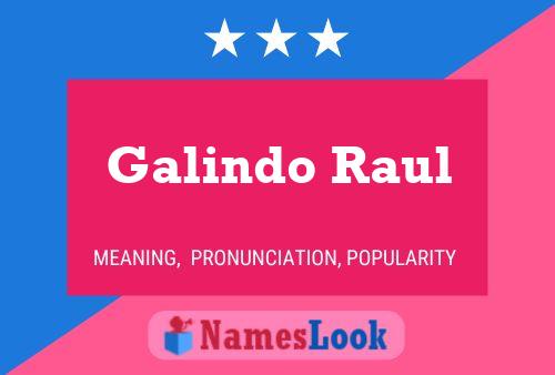 Galindo Raul Name Poster