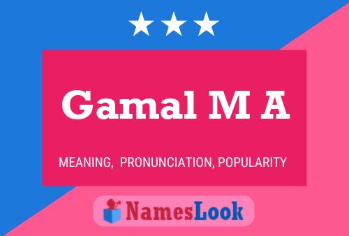 Gamal M A Name Poster