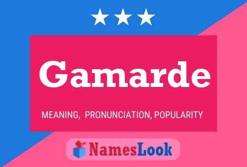 Gamarde Name Poster