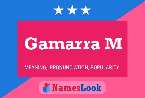 Gamarra M Name Poster