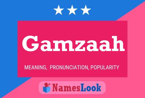 Gamzaah Name Poster