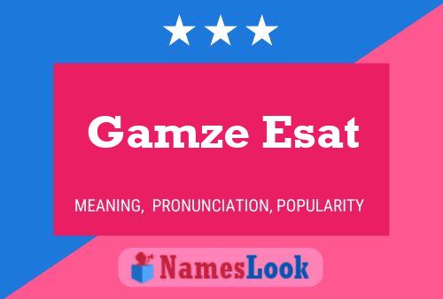 Gamze Esat Name Poster