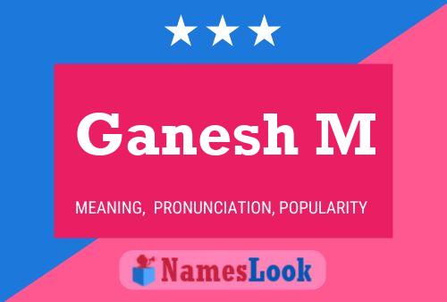 Ganesh M Name Poster