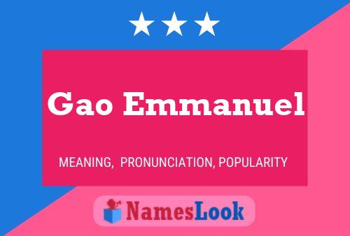 Gao Emmanuel Name Poster