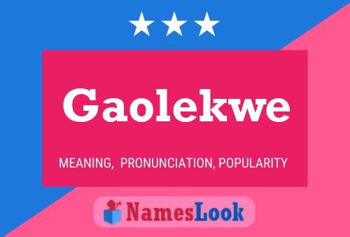 Gaolekwe Name Poster