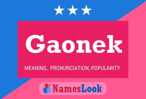 Gaonek Name Poster