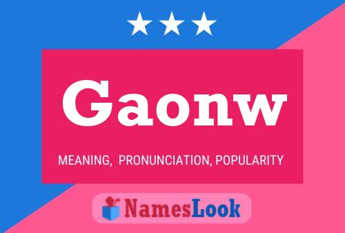 Gaonw Name Poster