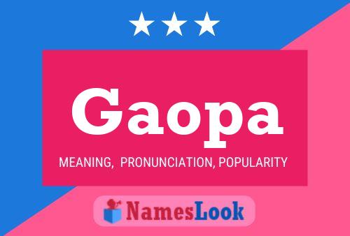 Gaopa Name Poster