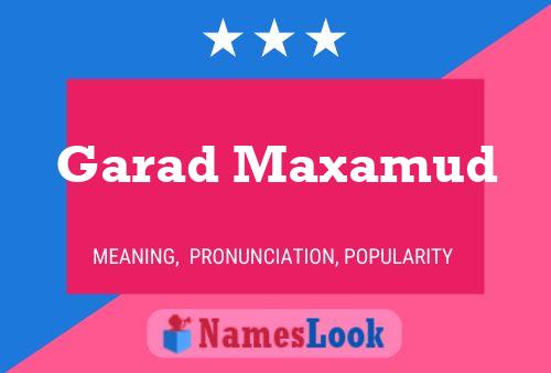 Garad Maxamud Name Poster