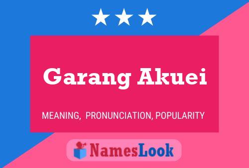 Garang Akuei Name Poster