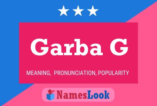 Garba G Name Poster