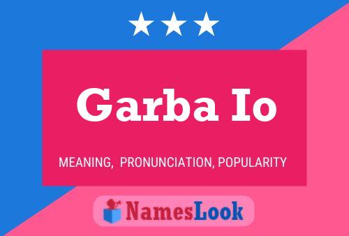 Garba Io Name Poster