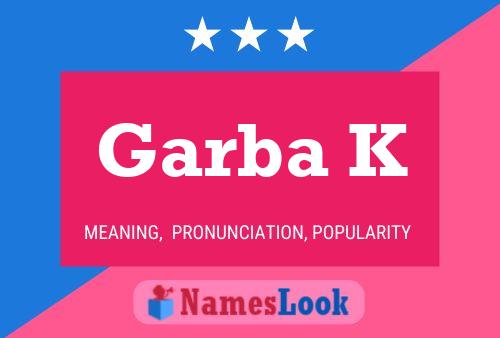 Garba K Name Poster