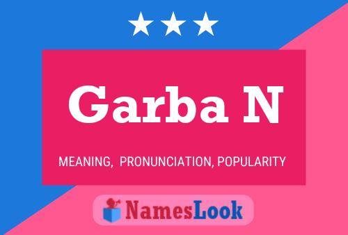 Garba N Name Poster