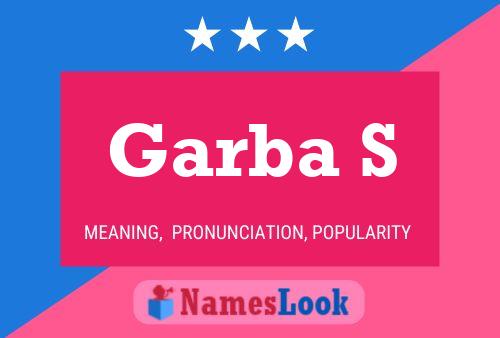 Garba S Name Poster