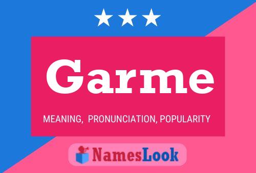 Garme Name Poster