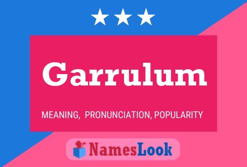 Garrulum Name Poster