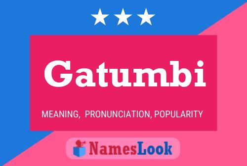 Gatumbi Name Poster